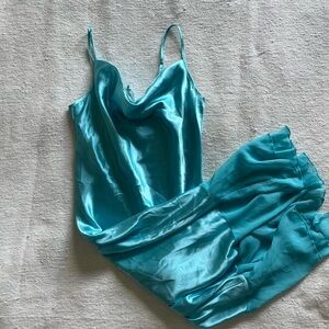 Vintage Aquamarine La Vie En Rose Slip 🐚